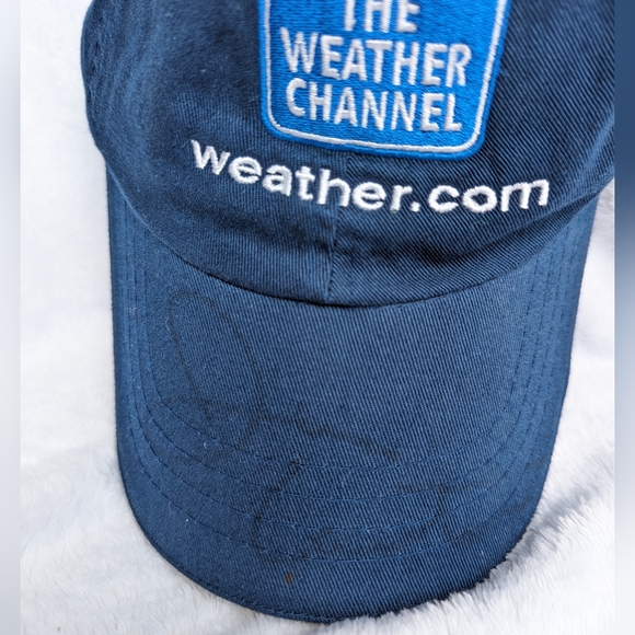 Weather Channel hat with signature possibly Jim Cantore's - Picture 4 of 6